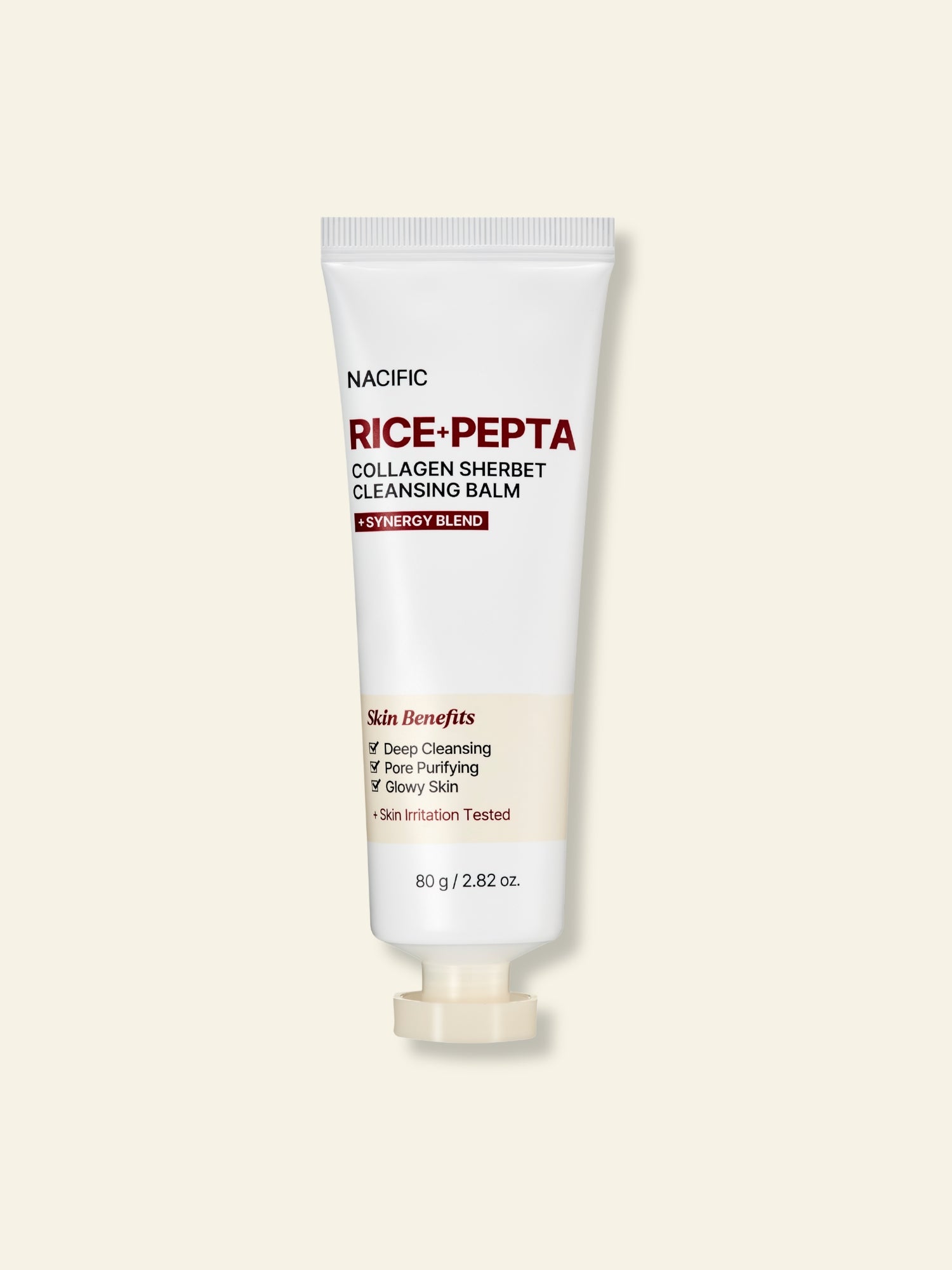 NACIFIC Rice Pepta Collagen Sherbet Cleansing Balm 80g | Makyaj & SPF Temizleyici Sherbet Balm | Pirinç + Peptid + Kolajen