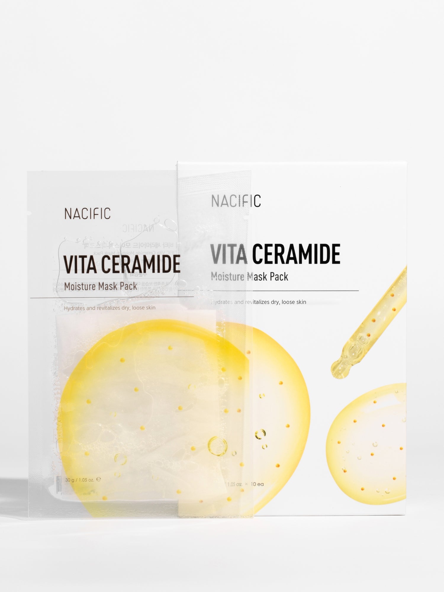 NACIFIC Vita Ceramide Moisture Mask | Yoğun Nem & Bariyer Güçlendirici Yüz Maskesi | Vitamin + Seramid Bakımı